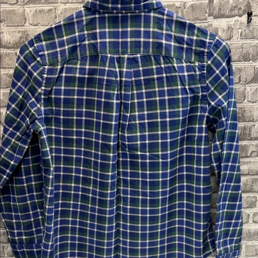 Boy's Ralph Lauren Green and Blue Checkered‎ Shirt